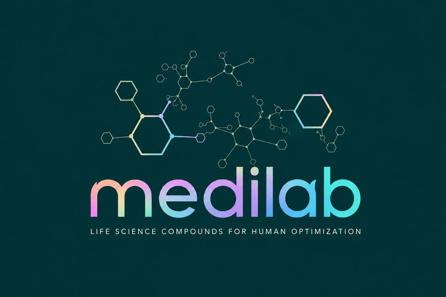 Medilab — molecular structure and wordmark